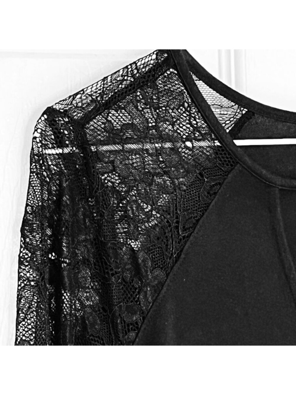 Maurices Top sz M Long Sleeve Lace Detail Fairy Grunge Whimsigoth